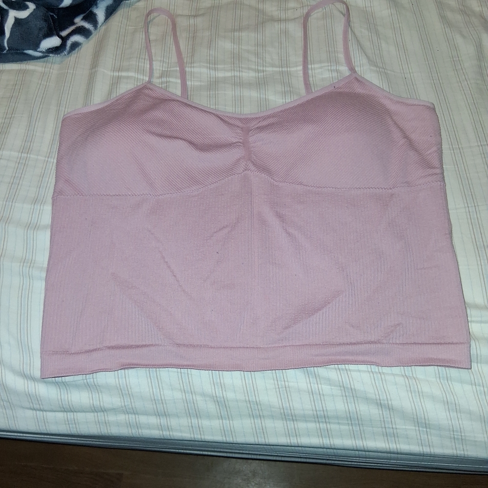 No Boundaries Light Pink Ribbed Camisole